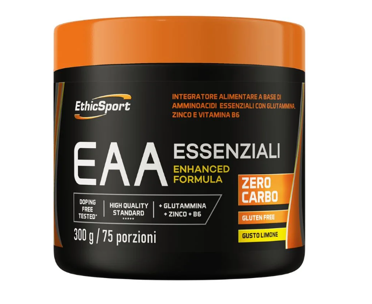 EthicSport EAA Essenziali Integratore Alimentare di Aminoacidi Solubili 300 g